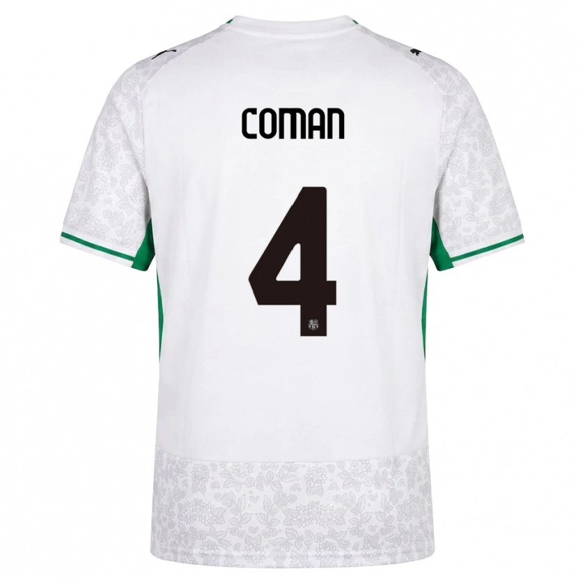 Danxen Dámské Rareș Coman #4 Bílá Černá Zelená Daleko Hráčské Dresy 2026/27 Dres