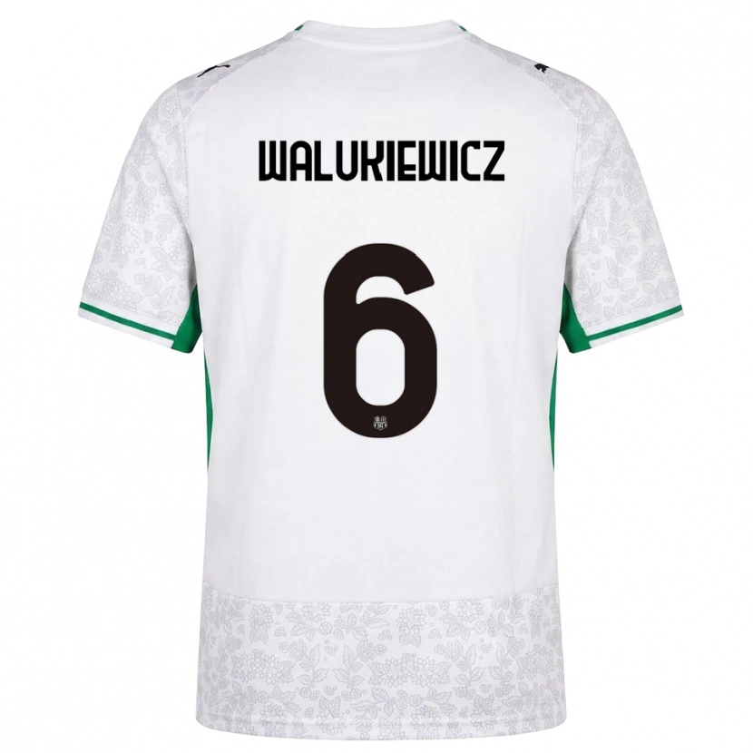 Danxen Dámské Sebastian Walukiewicz #6 Bílá Černá Zelená Daleko Hráčské Dresy 2026/27 Dres