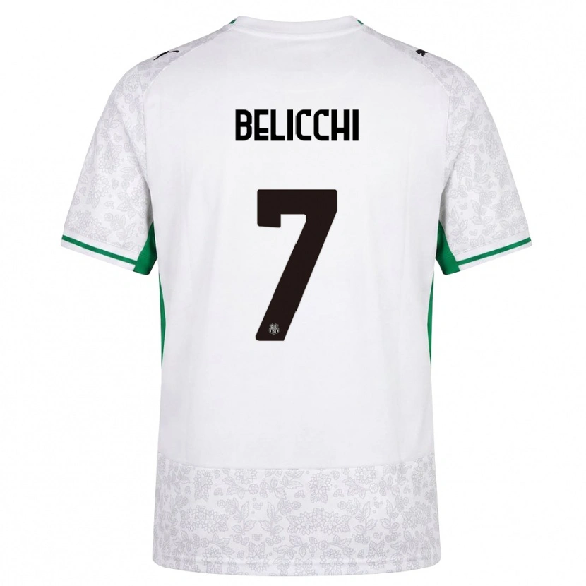 Danxen Dámské Gianmarco Belicchi #7 Bílá Černá Zelená Daleko Hráčské Dresy 2026/27 Dres
