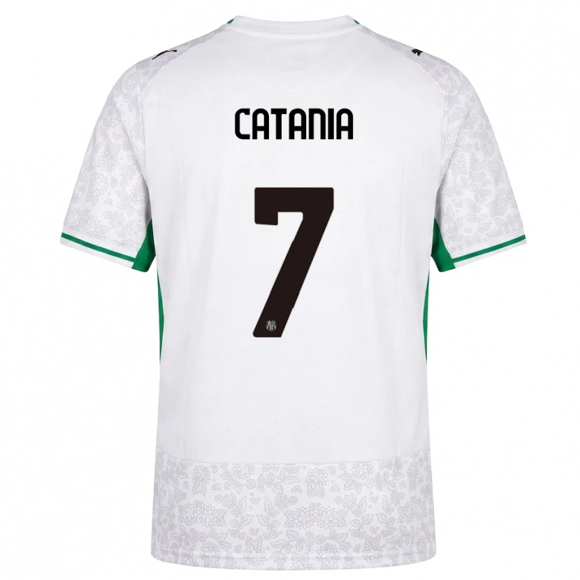 Danxen Dámské Nicolò Catania #7 Bílá Černá Zelená Daleko Hráčské Dresy 2026/27 Dres