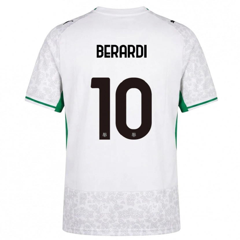 Danxen Dámské Domenico Berardi #10 Bílá Černá Zelená Daleko Hráčské Dresy 2026/27 Dres