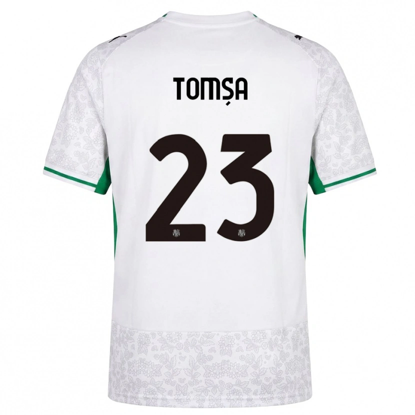 Danxen Dámské Troy Tomșa #23 Bílá Černá Zelená Daleko Hráčské Dresy 2026/27 Dres