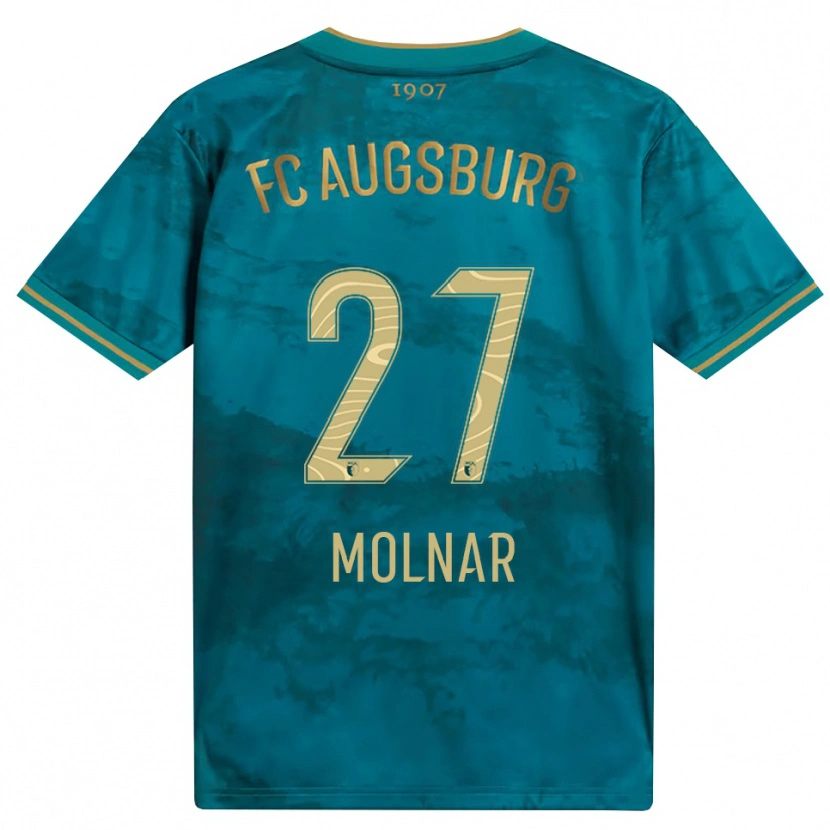 Danxen Dámské Lars Molnar #27 Zelená Hnědá Daleko Hráčské Dresy 2026/27 Dres
