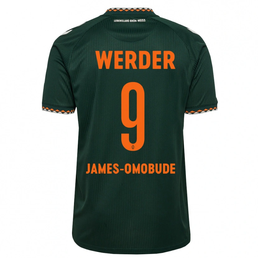 Danxen Dámské Favor James-Omobude #9 Tmavě Zelená Oranžová Bílá Daleko Hráčské Dresy 2026/27 Dres