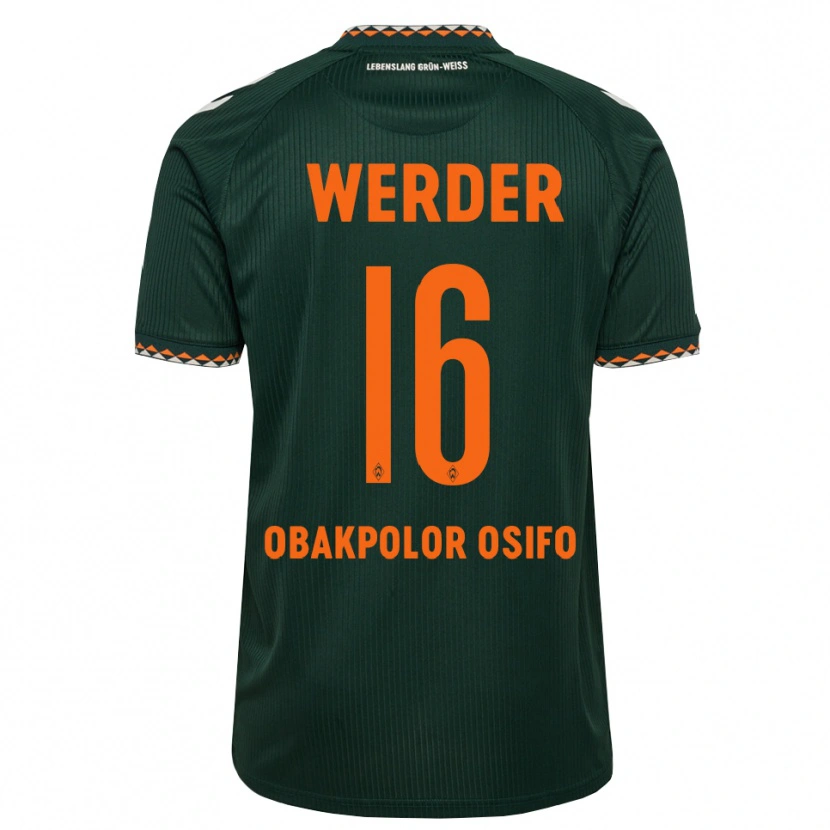 Danxen Dámské Valentin Obakpolor Osifo #16 Tmavě Zelená Oranžová Bílá Daleko Hráčské Dresy 2026/27 Dres