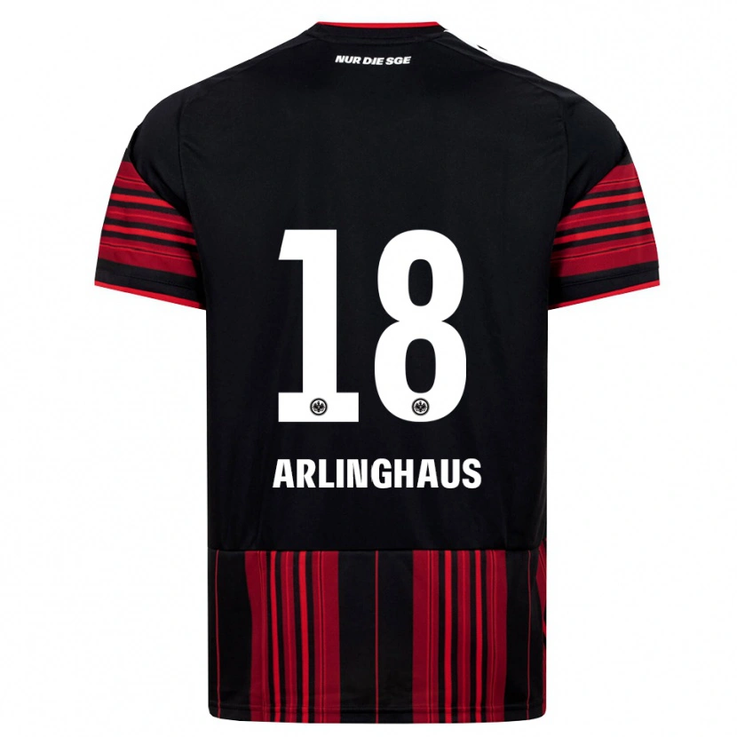 Danxen Dětské Maximilian Arlinghaus #18 Černá Červená Bílá Domů Hráčské Dresy 2026/27 Dres