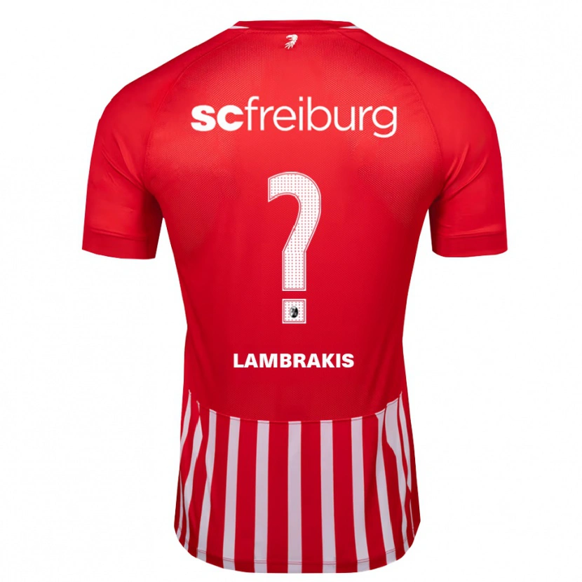 Danxen Dětské Dmytro Lambrakis #0 Červená Bílá Černá Domů Hráčské Dresy 2026/27 Dres