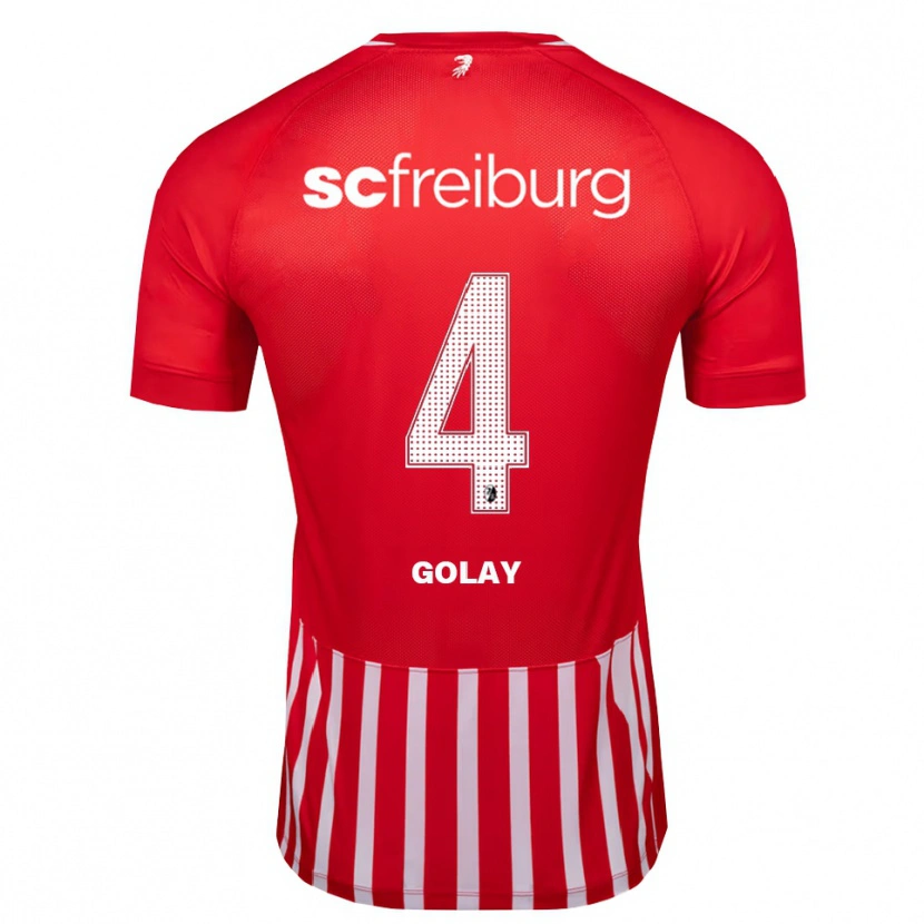 Danxen Dětské Jonas Golay #4 Červená Bílá Černá Domů Hráčské Dresy 2026/27 Dres