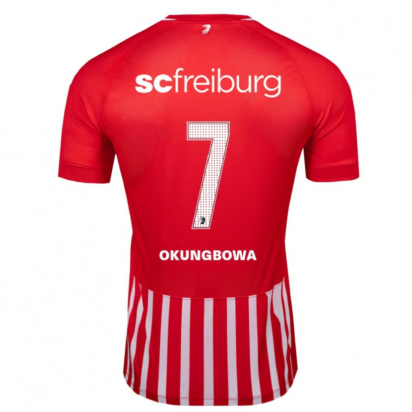 Danxen Dětské Osagie Okungbowa #7 Červená Bílá Černá Domů Hráčské Dresy 2026/27 Dres