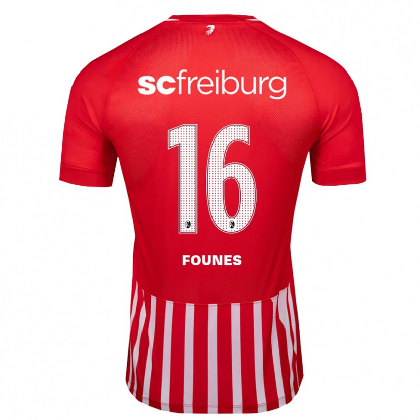 Danxen Dětské Kevin Founes #16 Červená Bílá Černá Domů Hráčské Dresy 2026/27 Dres