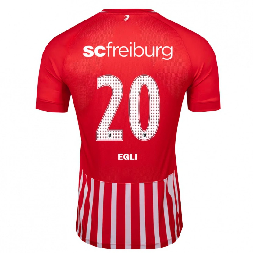 Danxen Dětské Leela Egli #20 Červená Bílá Černá Domů Hráčské Dresy 2026/27 Dres