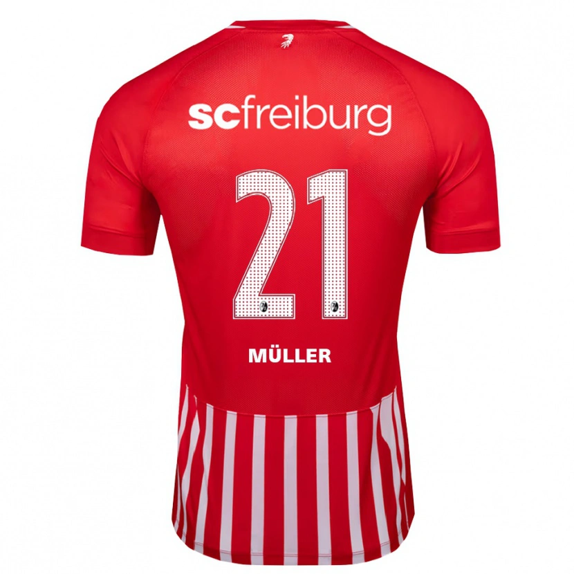 Danxen Dětské Florian Müller #21 Červená Bílá Černá Domů Hráčské Dresy 2026/27 Dres