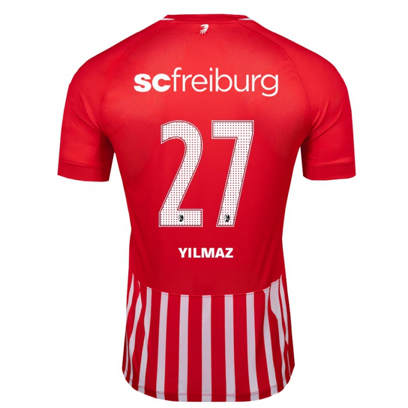 Danxen Dětské Berkay Yılmaz #27 Červená Bílá Černá Domů Hráčské Dresy 2026/27 Dres