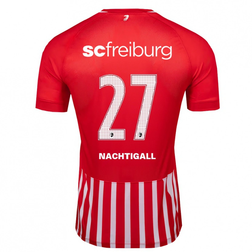 Danxen Dětské Sophie Nachtigall #27 Červená Bílá Černá Domů Hráčské Dresy 2026/27 Dres