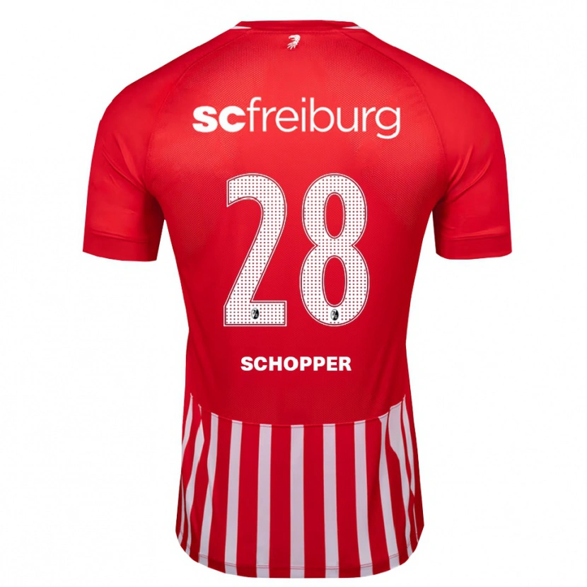 Danxen Dětské David Schopper #28 Červená Bílá Černá Domů Hráčské Dresy 2026/27 Dres