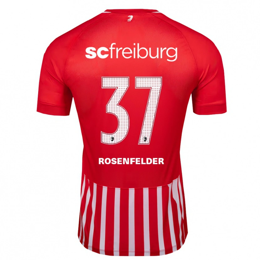 Danxen Dětské Max Rosenfelder #37 Červená Bílá Černá Domů Hráčské Dresy 2026/27 Dres