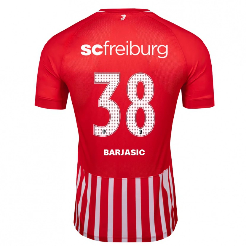 Danxen Dětské Josip Barjasic #38 Červená Bílá Černá Domů Hráčské Dresy 2026/27 Dres