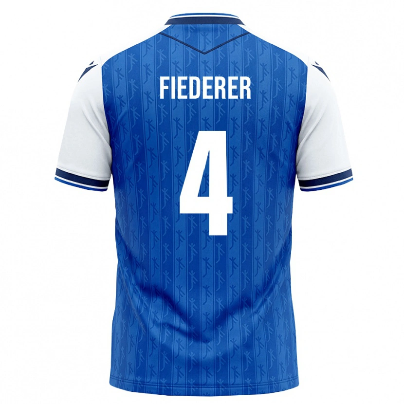 Danxen Dětské Tom Fiederer #4 Královská Modř Bílá Domů Hráčské Dresy 2026/27 Dres