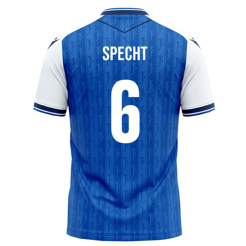 Danxen Dětské Michaela Specht #6 Královská Modř Bílá Domů Hráčské Dresy 2026/27 Dres