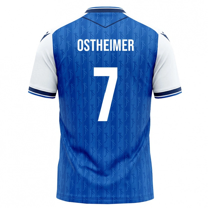 Danxen Dětské Nevio Ostheimer #7 Královská Modř Bílá Domů Hráčské Dresy 2026/27 Dres