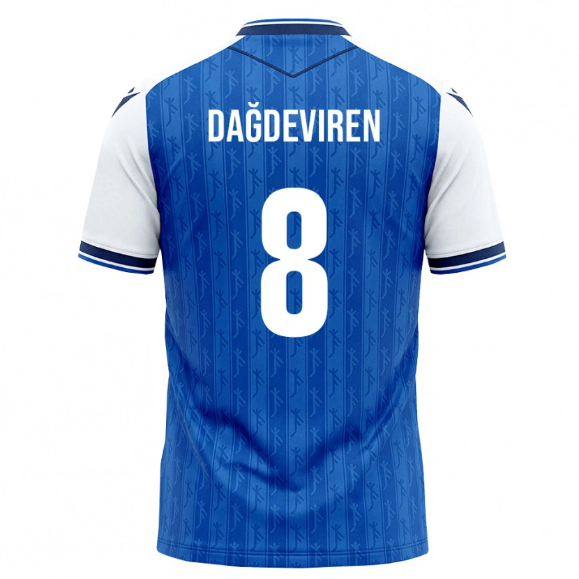 Danxen Dětské Diren Dağdeviren #8 Královská Modř Bílá Domů Hráčské Dresy 2026/27 Dres