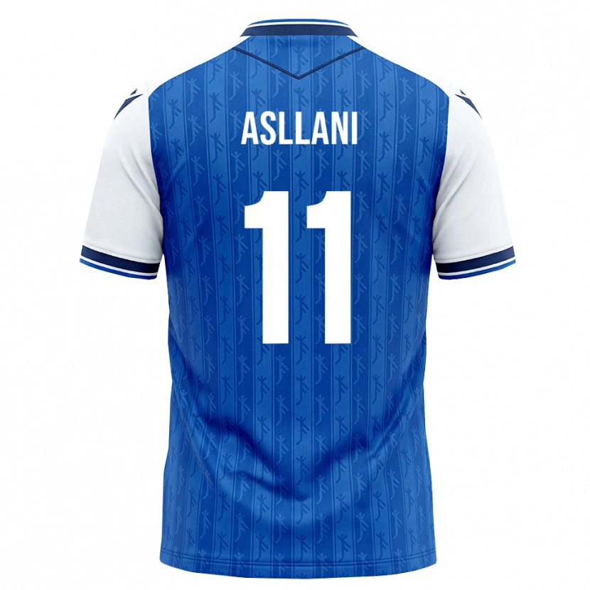Danxen Dětské Fisnik Asllani #11 Královská Modř Bílá Domů Hráčské Dresy 2026/27 Dres