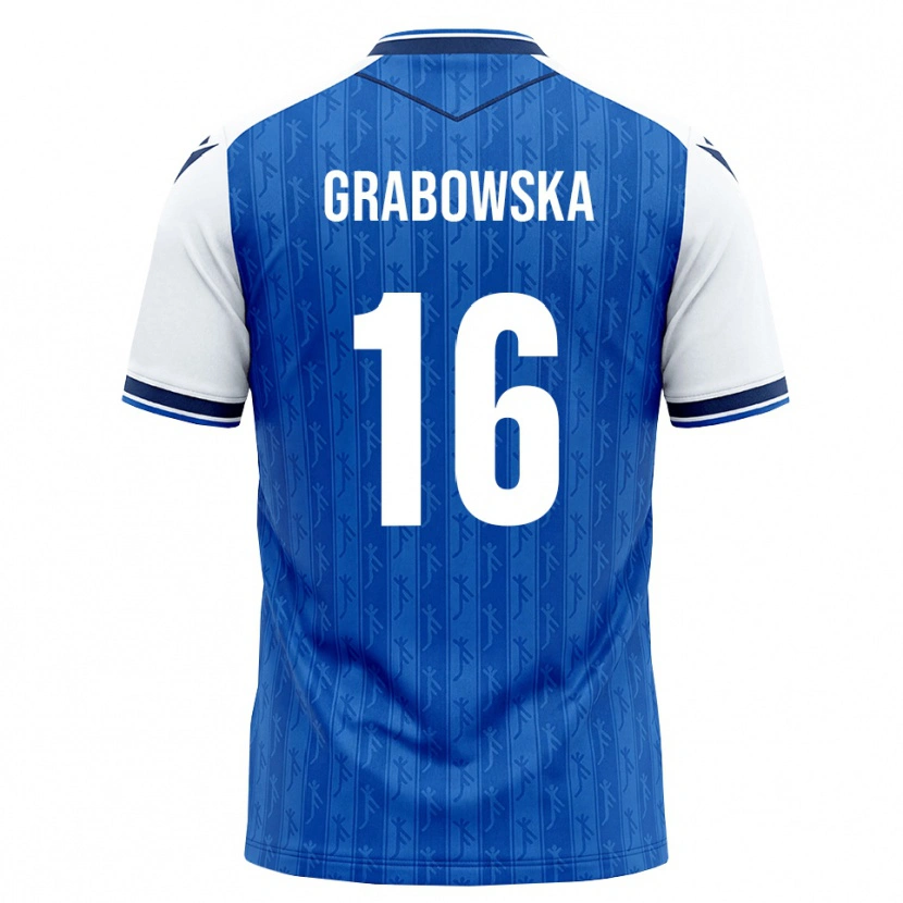 Danxen Dětské Dominika Grabowska #16 Královská Modř Bílá Domů Hráčské Dresy 2026/27 Dres