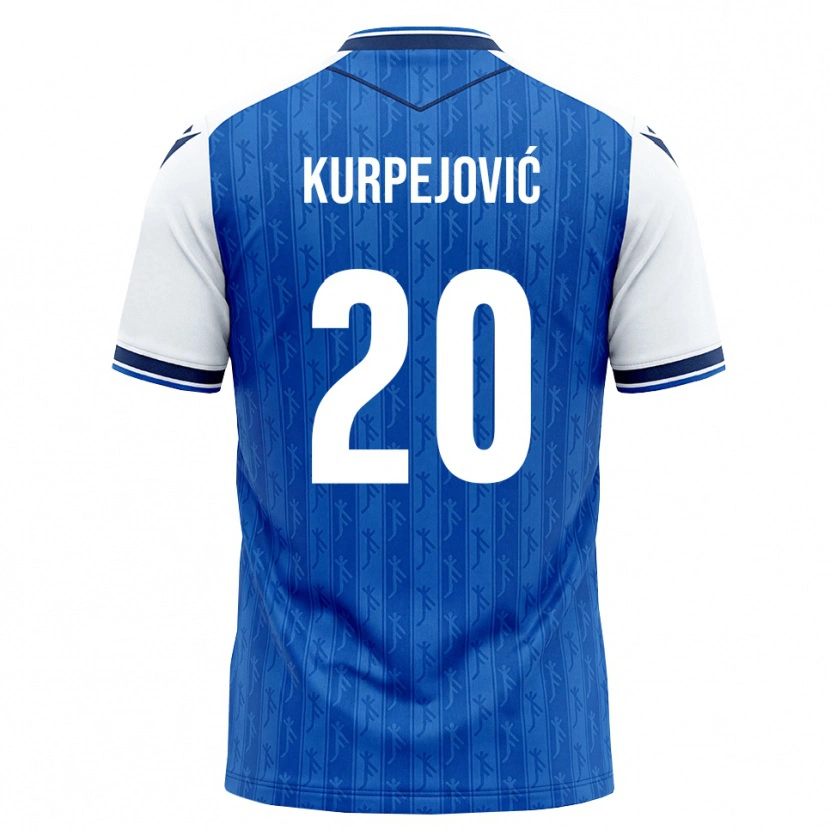 Danxen Dětské Albin Kurpejović #20 Královská Modř Bílá Domů Hráčské Dresy 2026/27 Dres