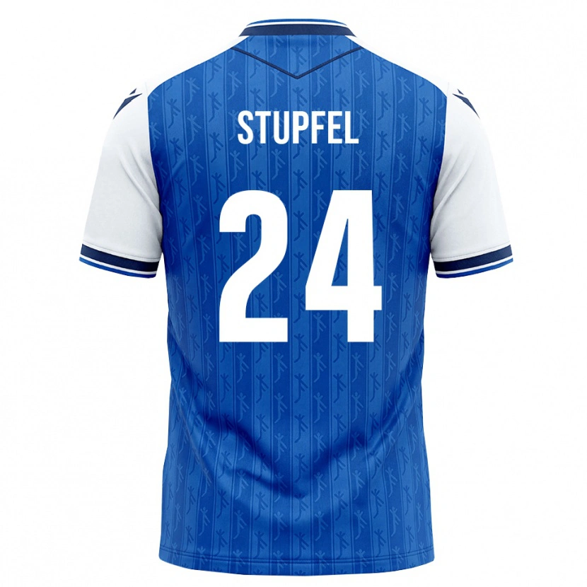 Danxen Dětské Janis Stupfel #24 Královská Modř Bílá Domů Hráčské Dresy 2026/27 Dres