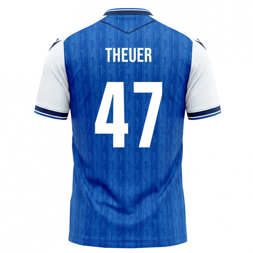 Danxen Dětské Maximilian Theuer #47 Královská Modř Bílá Domů Hráčské Dresy 2026/27 Dres
