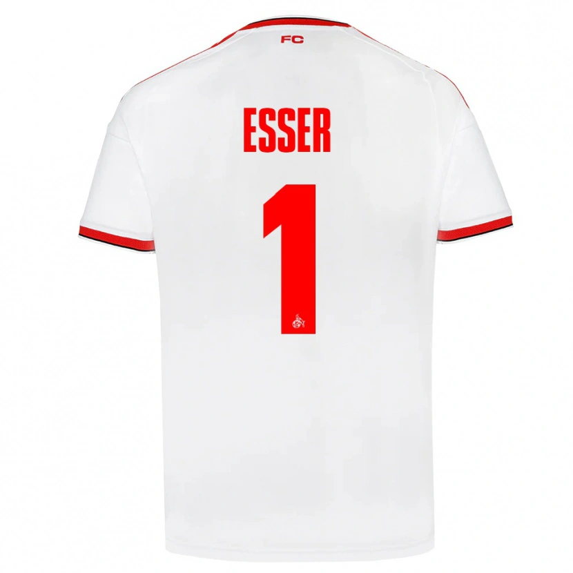 Danxen Dětské Jacob Esser #1 Bílá Červená Černá Domů Hráčské Dresy 2026/27 Dres