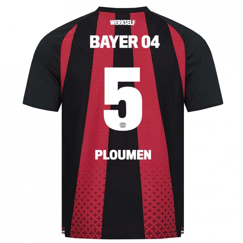 Danxen Dětské Gilles Ploumen #5 Černá Bílá Červená Domů Hráčské Dresy 2026/27 Dres