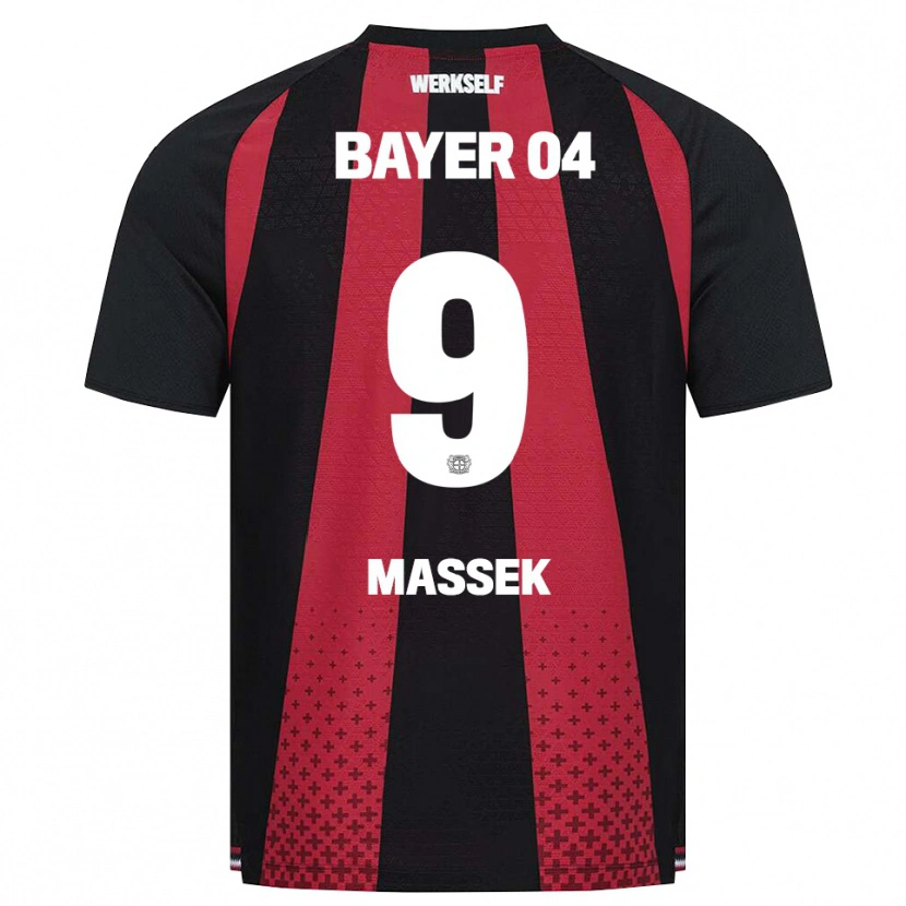 Danxen Dětské Ivan Massek #9 Černá Bílá Červená Domů Hráčské Dresy 2026/27 Dres