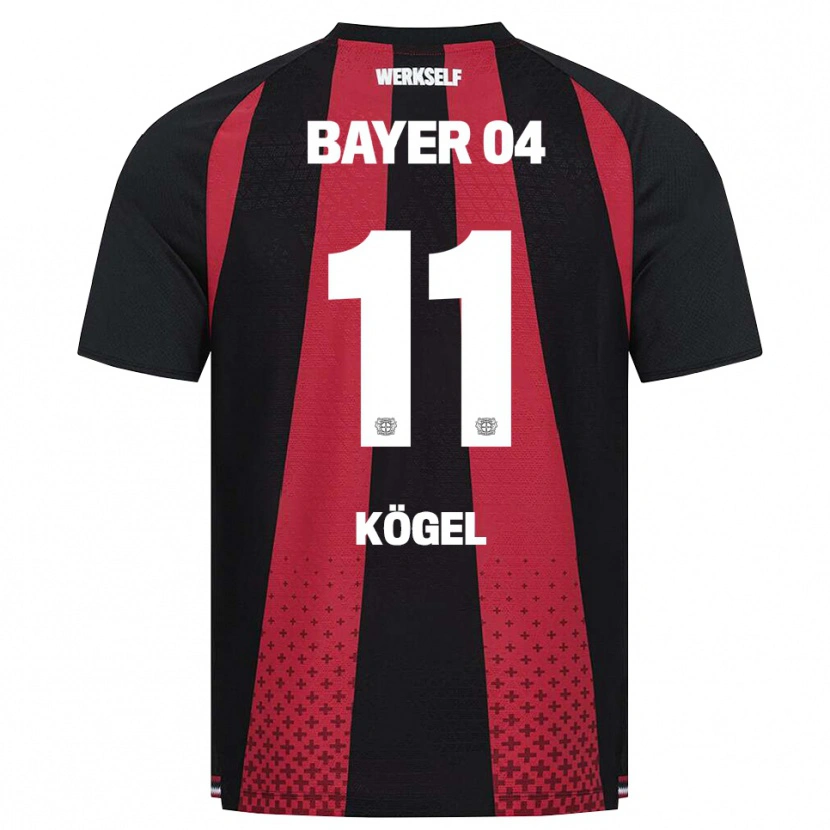 Danxen Dětské Kristin Kögel #11 Černá Bílá Červená Domů Hráčské Dresy 2026/27 Dres