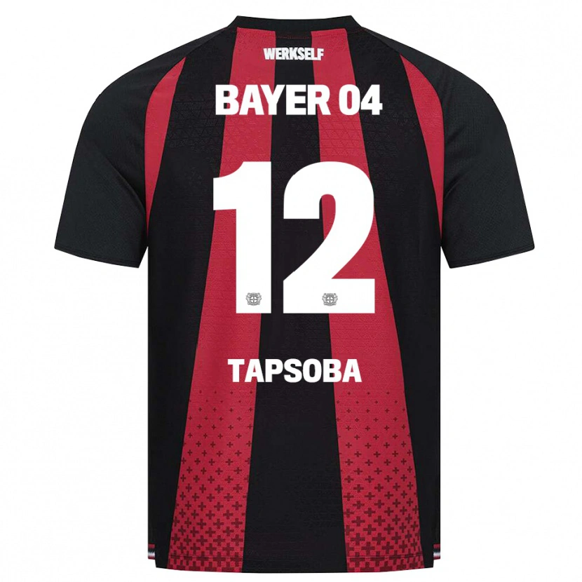 Danxen Dětské Edmond Tapsoba #12 Černá Bílá Červená Domů Hráčské Dresy 2026/27 Dres