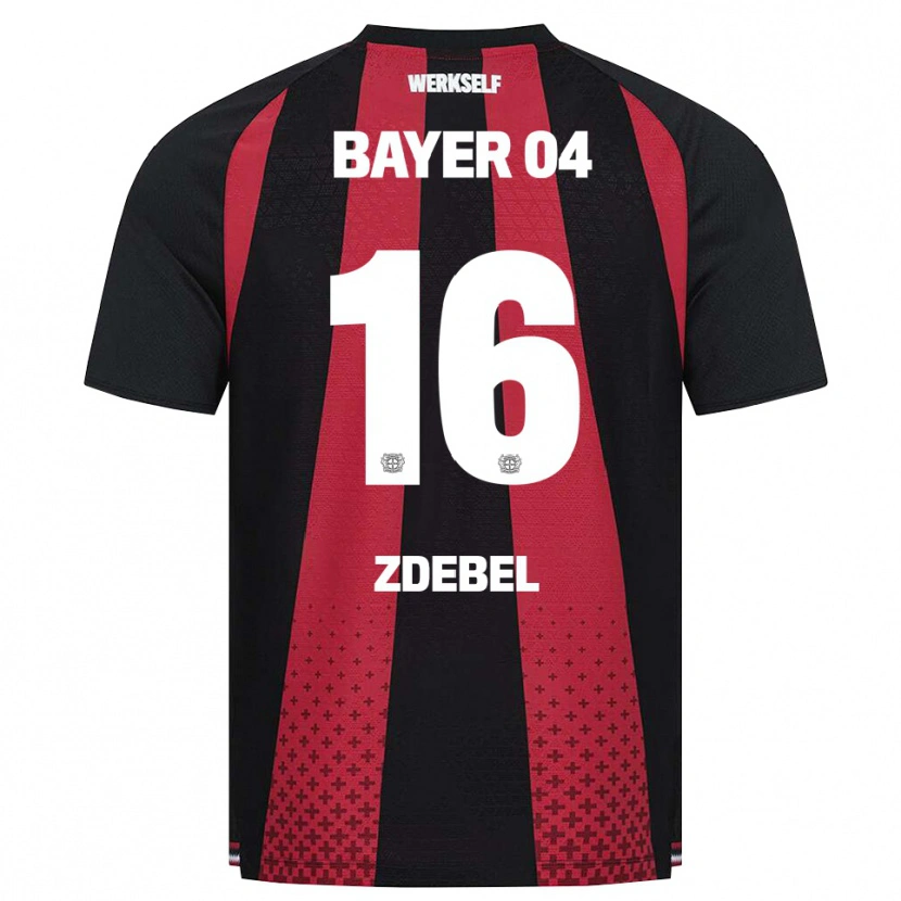 Danxen Dětské Sofie Zdebel #16 Černá Bílá Červená Domů Hráčské Dresy 2026/27 Dres