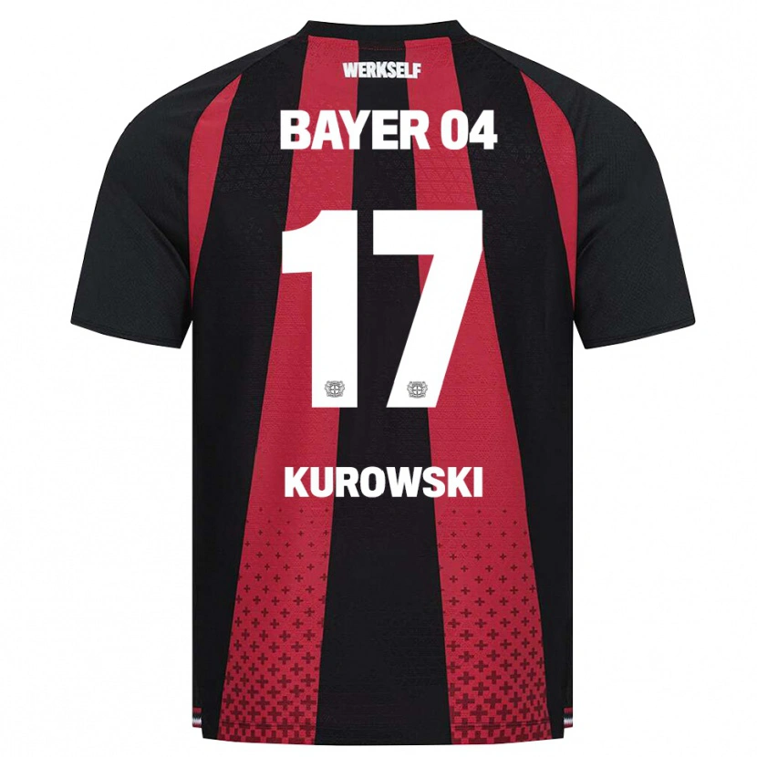 Danxen Dětské Julien Kurowski #17 Černá Bílá Červená Domů Hráčské Dresy 2026/27 Dres
