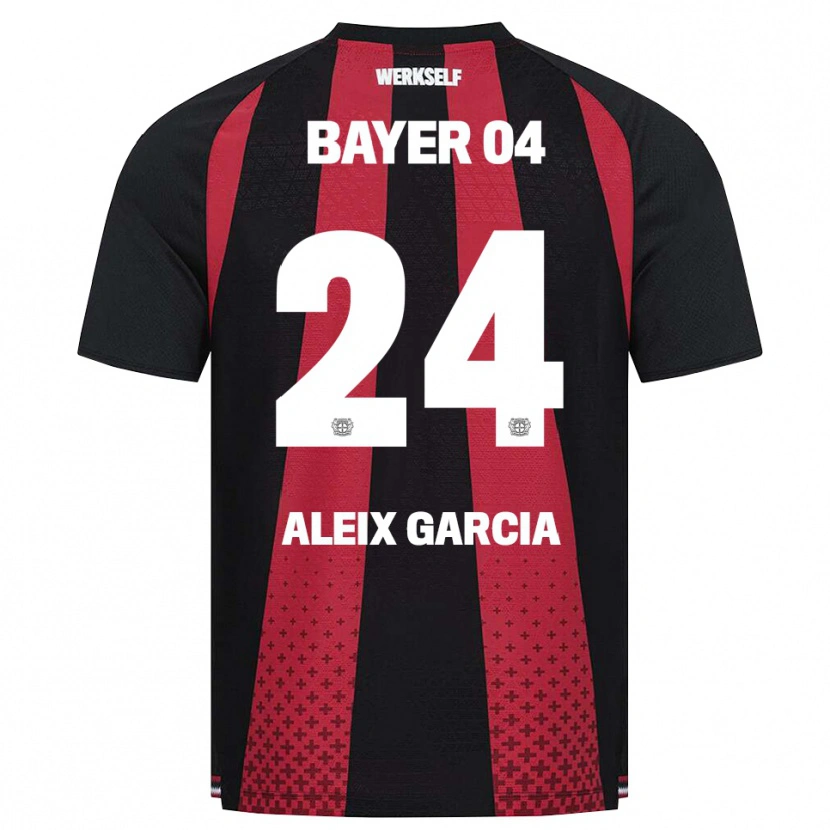 Danxen Dětské Aleix García #24 Černá Bílá Červená Domů Hráčské Dresy 2026/27 Dres