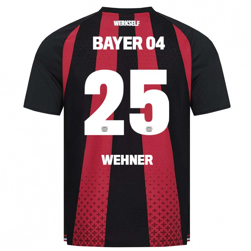 Danxen Dětské Luca Wehner #25 Černá Bílá Červená Domů Hráčské Dresy 2026/27 Dres