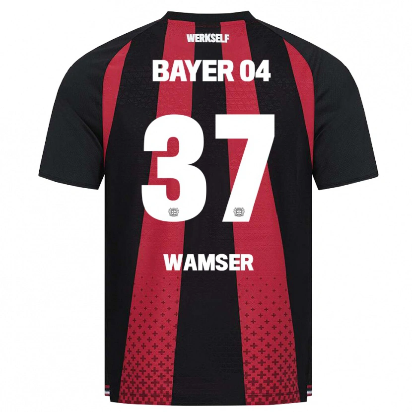Danxen Dětské Carlotta Wamser #37 Černá Bílá Červená Domů Hráčské Dresy 2026/27 Dres