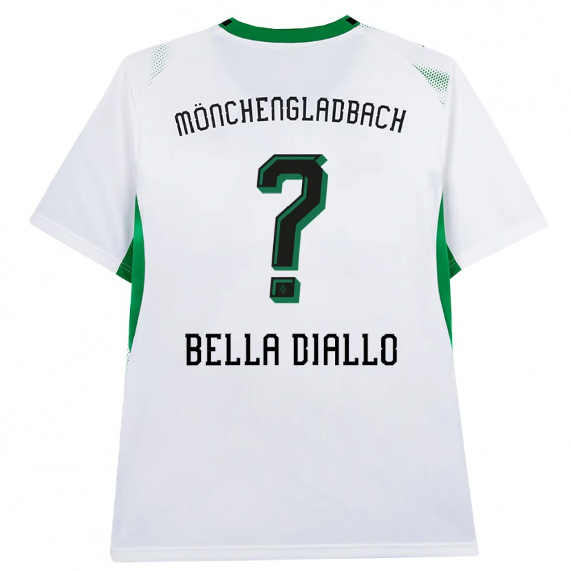 Danxen Dětské Oumar Bella Diallo #0 Bílá Černá Zelená Domů Hráčské Dresy 2026/27 Dres