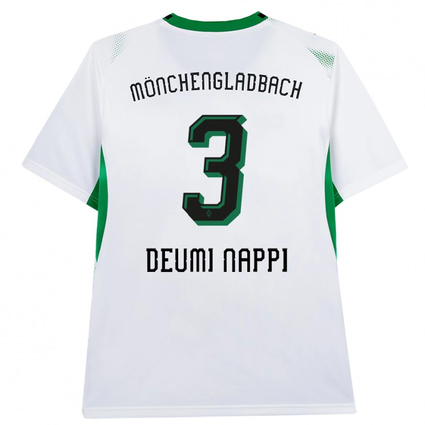 Danxen Dětské Dimitrie Deumi Nappi #3 Bílá Černá Zelená Domů Hráčské Dresy 2026/27 Dres