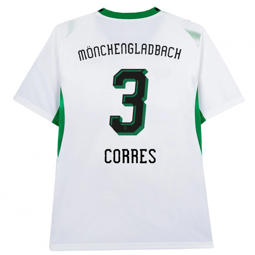 Danxen Dětské Carolin Corres #3 Bílá Černá Zelená Domů Hráčské Dresy 2026/27 Dres