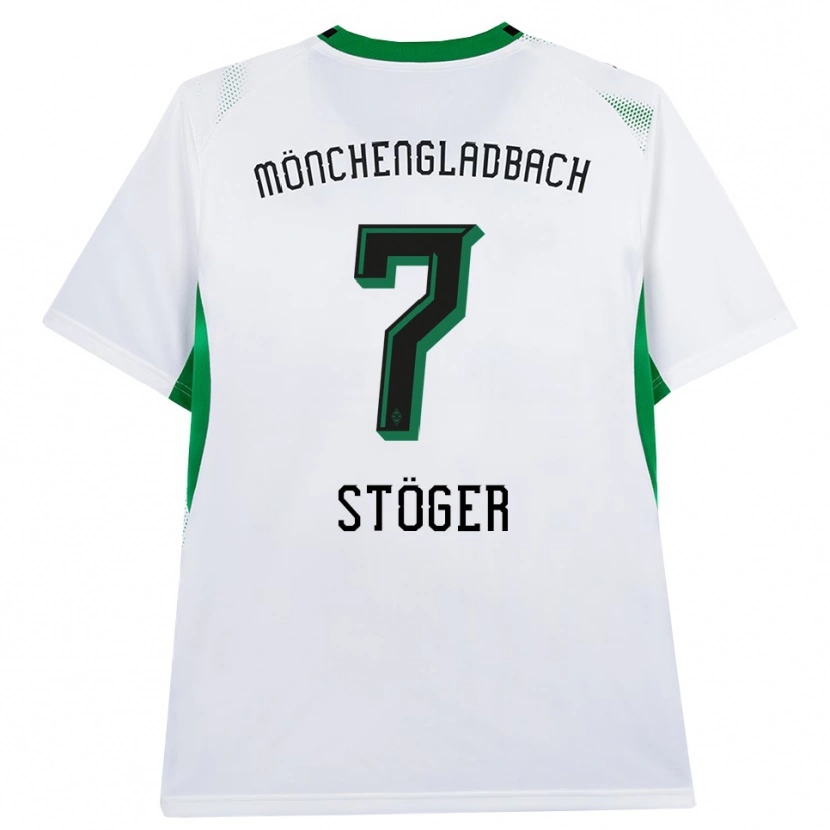 Danxen Dětské Kevin Stöger #7 Bílá Černá Zelená Domů Hráčské Dresy 2026/27 Dres
