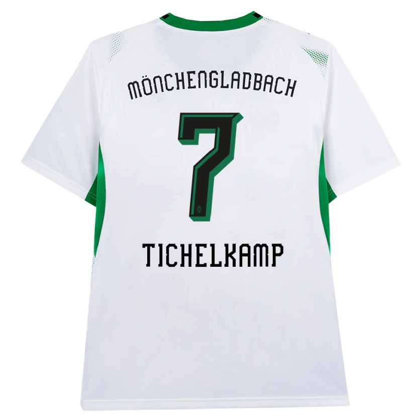 Danxen Dětské Emily Tichelkamp #7 Bílá Černá Zelená Domů Hráčské Dresy 2026/27 Dres