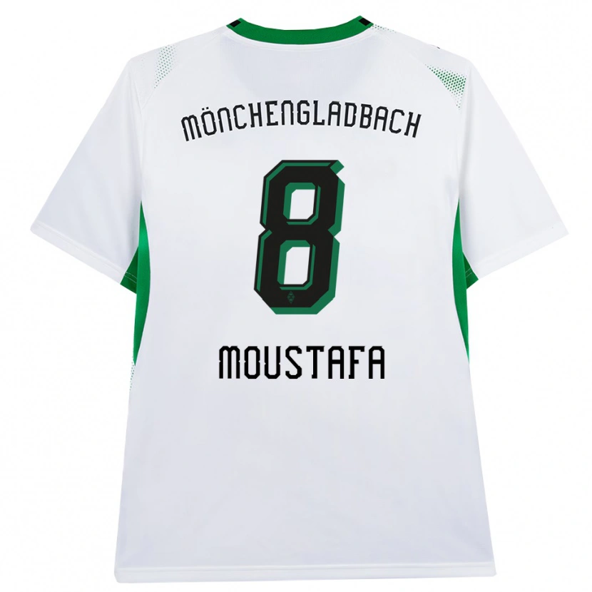 Danxen Dětské Moustafa Ashraf Moustafa #8 Bílá Černá Zelená Domů Hráčské Dresy 2026/27 Dres