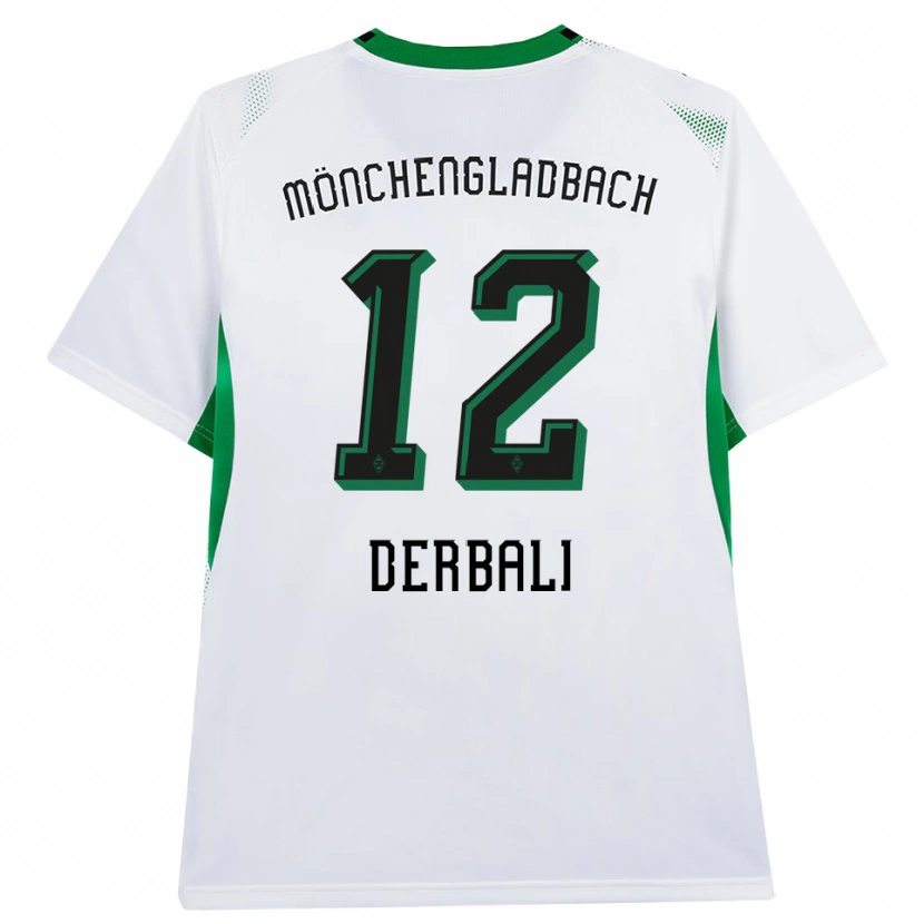 Danxen Dětské Louisa Derbali #12 Bílá Černá Zelená Domů Hráčské Dresy 2026/27 Dres