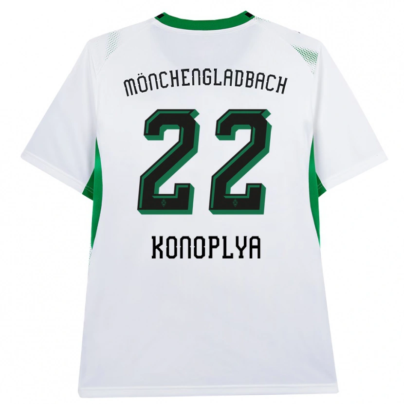 Danxen Dětské Yukhym Konoplya #22 Bílá Černá Zelená Domů Hráčské Dresy 2026/27 Dres