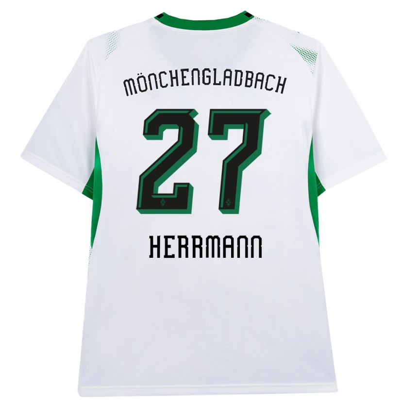 Danxen Dětské Michelle Herrmann #27 Bílá Černá Zelená Domů Hráčské Dresy 2026/27 Dres