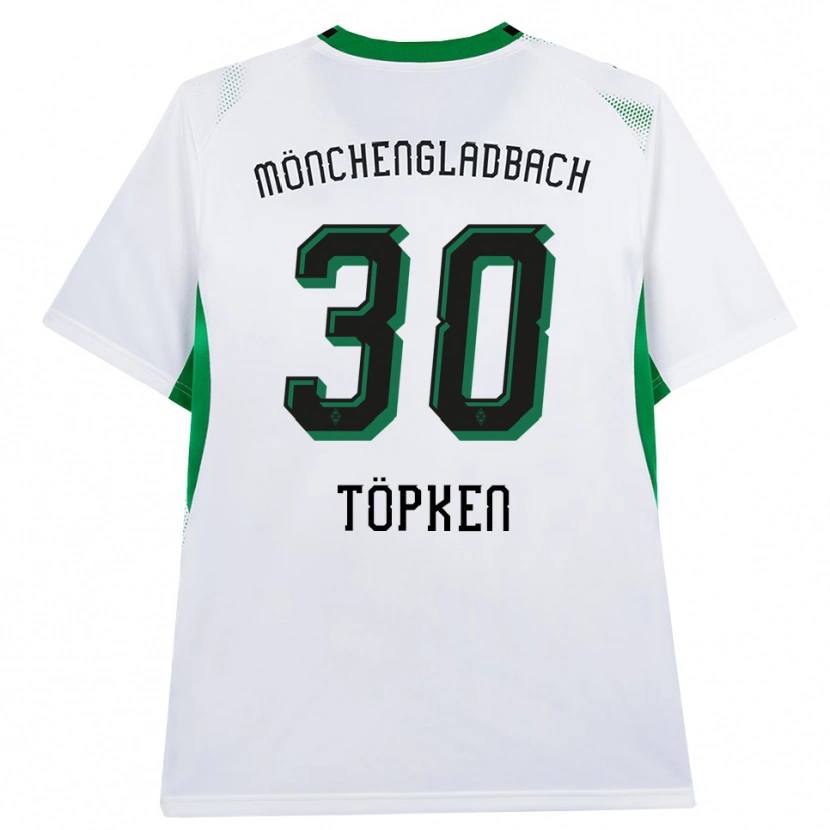 Danxen Dětské Thilo Töpken #30 Bílá Černá Zelená Domů Hráčské Dresy 2026/27 Dres